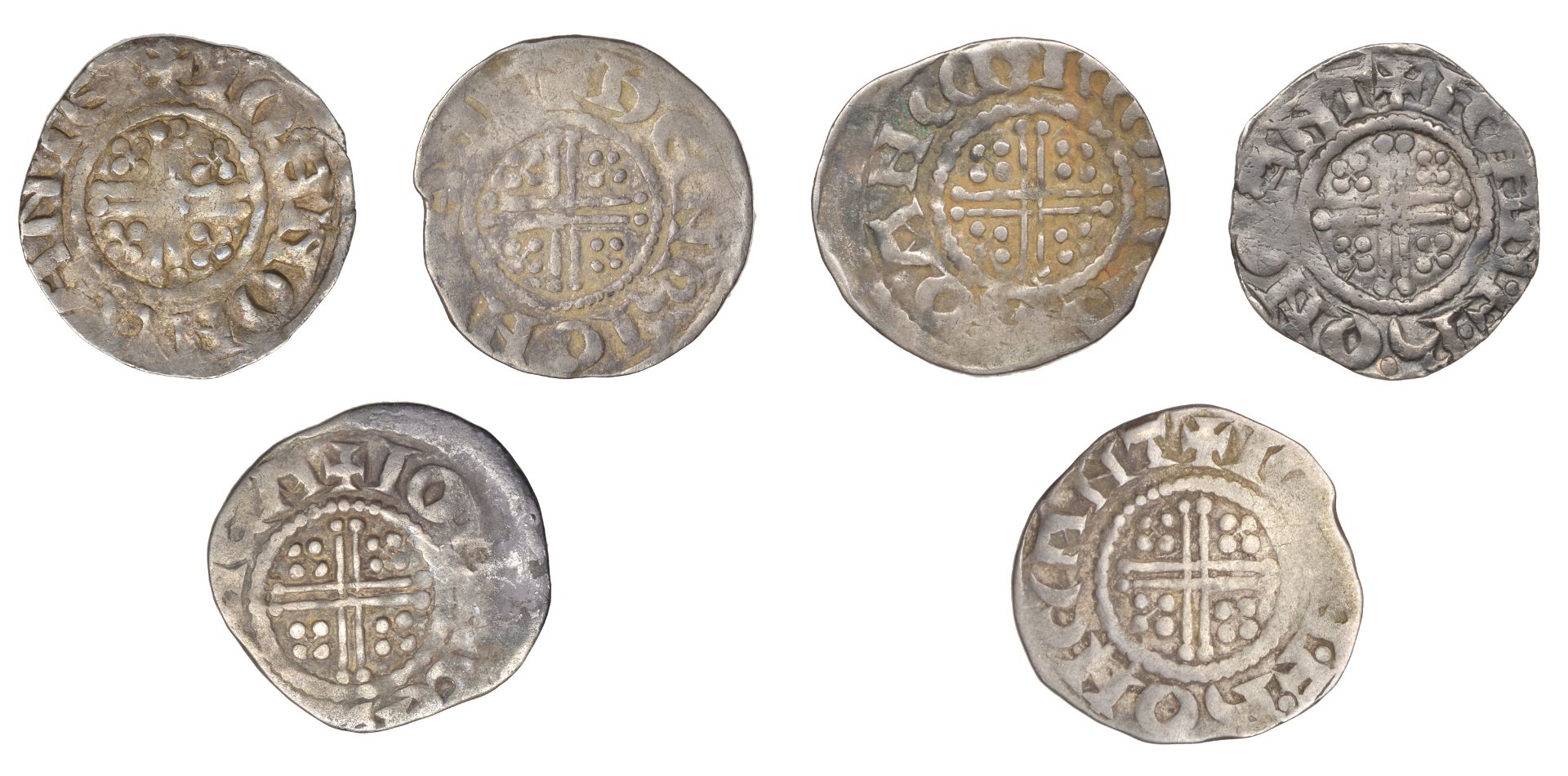 Henry III (1216-1272), Pennies (6), all Canterbury, class VIIc1, Henri, henri on cant, 1.36g... - Image 2 of 2