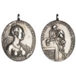 GERMANY, Death of Anna Katherina Munk, 1634, a cast oval medal in silver by C. Maler, qvae s...