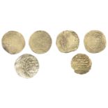 Great Seljuq, Base gold dinars (6), all without legible mint or date [6]. Varied state, most...