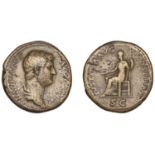 Roman Imperial Coinage, Hadrian, As, 129-30, bare-headed bust right, rev. Justitia seated le...