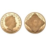 Elizabeth II (1952- ), Proof Five Pounds, 2008, in gold, 450th anniversary of the accessi...