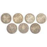 William III to Victoria, Crowns (7), 1695, 1820, 1821, 1844, 1889 (2), 1899 [7]. Varied stat...