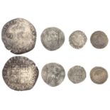 James I (1603-1625), First coinage, Penny, mm. thistle; Second coinage, Sixpence, 1608, mm....