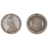 Victoria (1837-1901), Proof Sixpence, 1887, Jubilee head, jeb below truncation, edge grained...