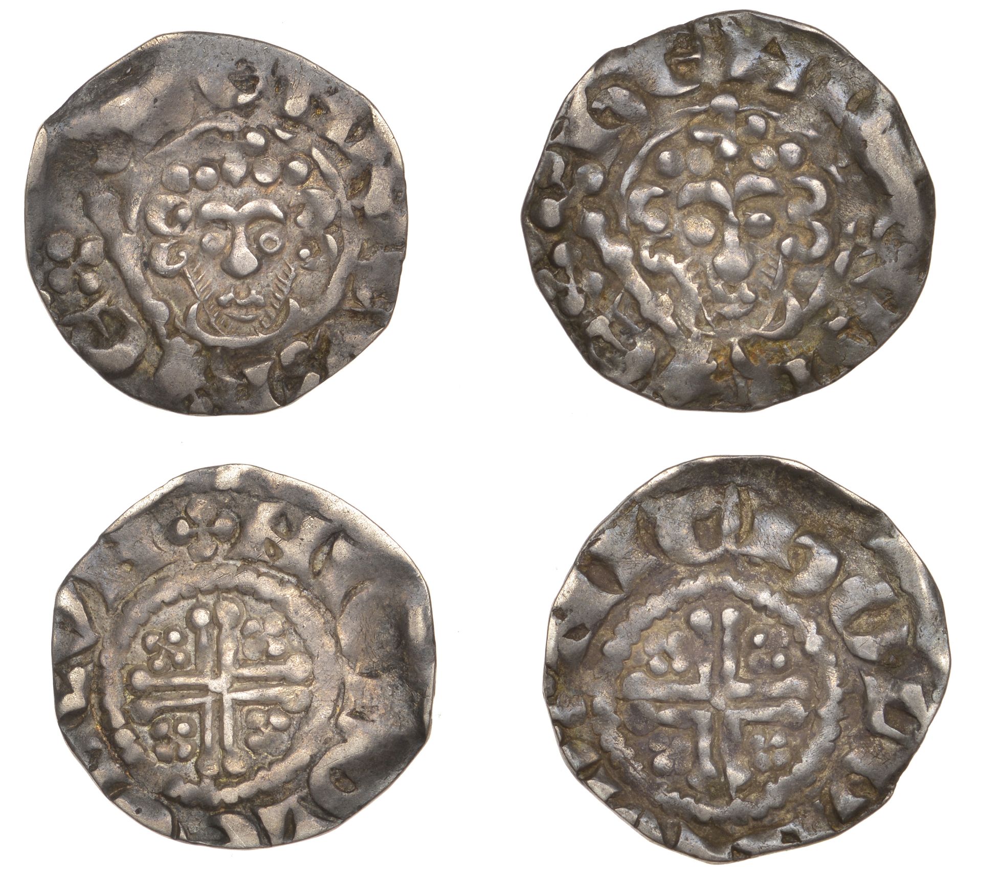 Henry III (1216-1272), Pennies (2), both class VIIIc, London, Nichole, nichole on lvn, 1.35g...