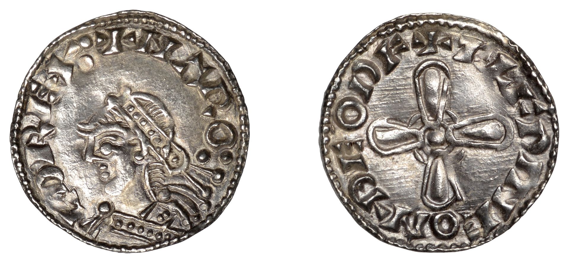 Harold I (1035-1040), Penny, Jewel Cross type, Thetford, Ã†lfwine, Ã¦lfpine on deodf, 1.17g/12...
