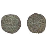 Scotland, James III, Farthing (Black Money), type II, I R, five-fleured crown above, rev. op...