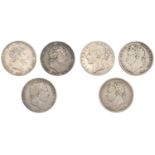 George III to Victoria, Crowns (6), 1818 lviii, 1819 lix, 1820 lx, 1821 secundo, 1822 tertio...