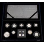 Elizabeth II (1952- ), Queen's 80th Birthday, silver Proof set, 2006, Five Pounds to Penn...