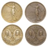 Coronation, 1902, gilt-silver and bronze medals, unsigned [by Mappin Brothers], struck at th...