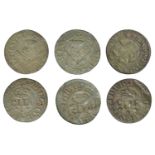 Scotland, Charles I, Earl of Stirling coinage, Turners (3), type 4, all mm. saltire, 1.09g/3...