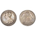 Union of England and Scotland, 1707, a silver medalet, unsigned, bust of Anne left, rev. two...