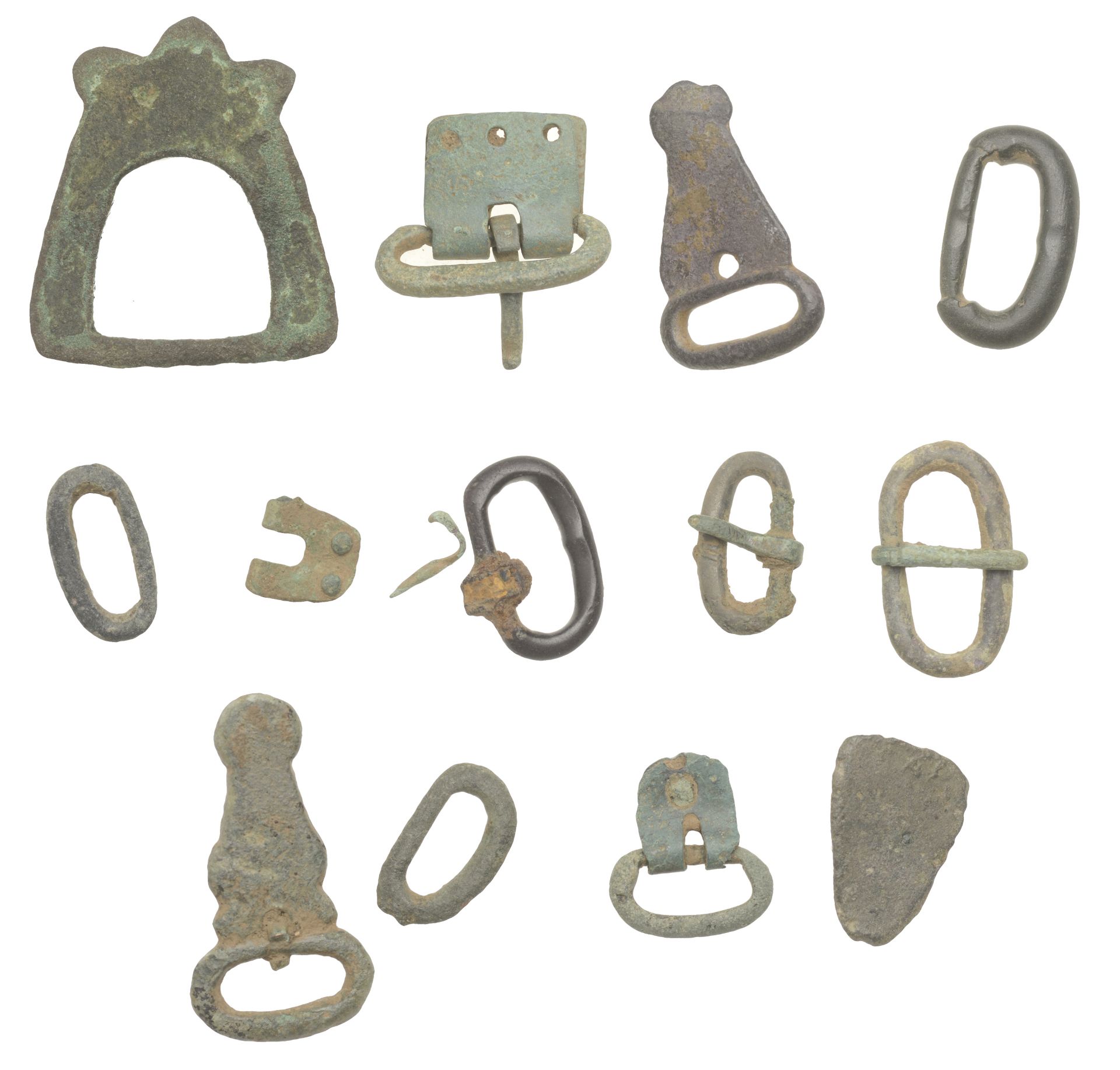 Antiquities, Anglo-Saxon, bronze buckles (11), 6th-7th century, oval loops, two with integra... - Bild 2 aus 2