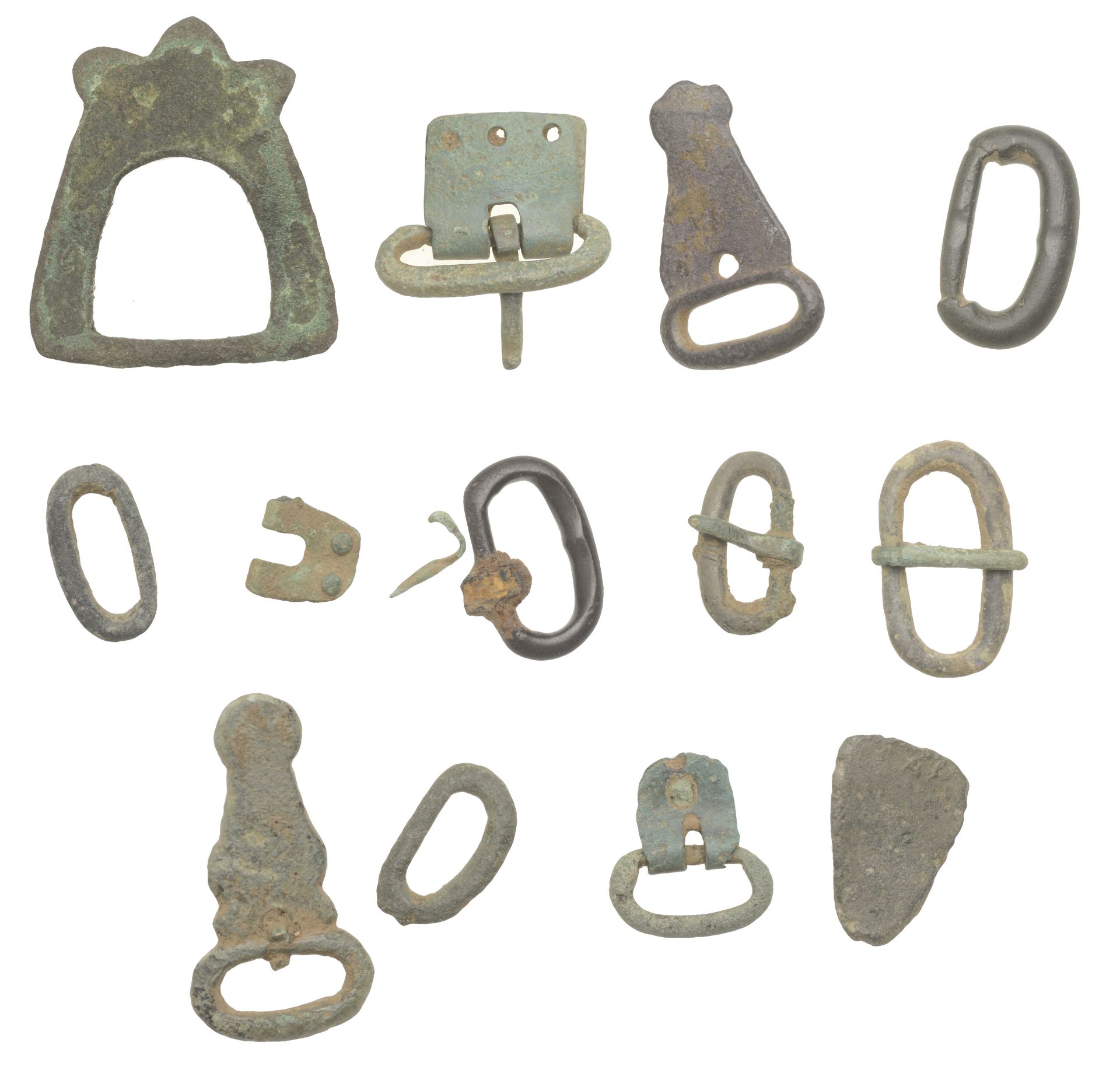 Antiquities, Anglo-Saxon, bronze buckles (11), 6th-7th century, oval loops, two with integra... - Image 2 of 2