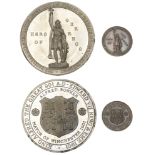 1000th Anniversary of the Death of Alfred the Great, 1901, bronze and white metal medals [by...