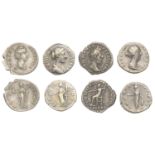 Roman Imperial Coinage, Diva Faustina Senior, Denarius, 141, rev. Providentia standing left,...
