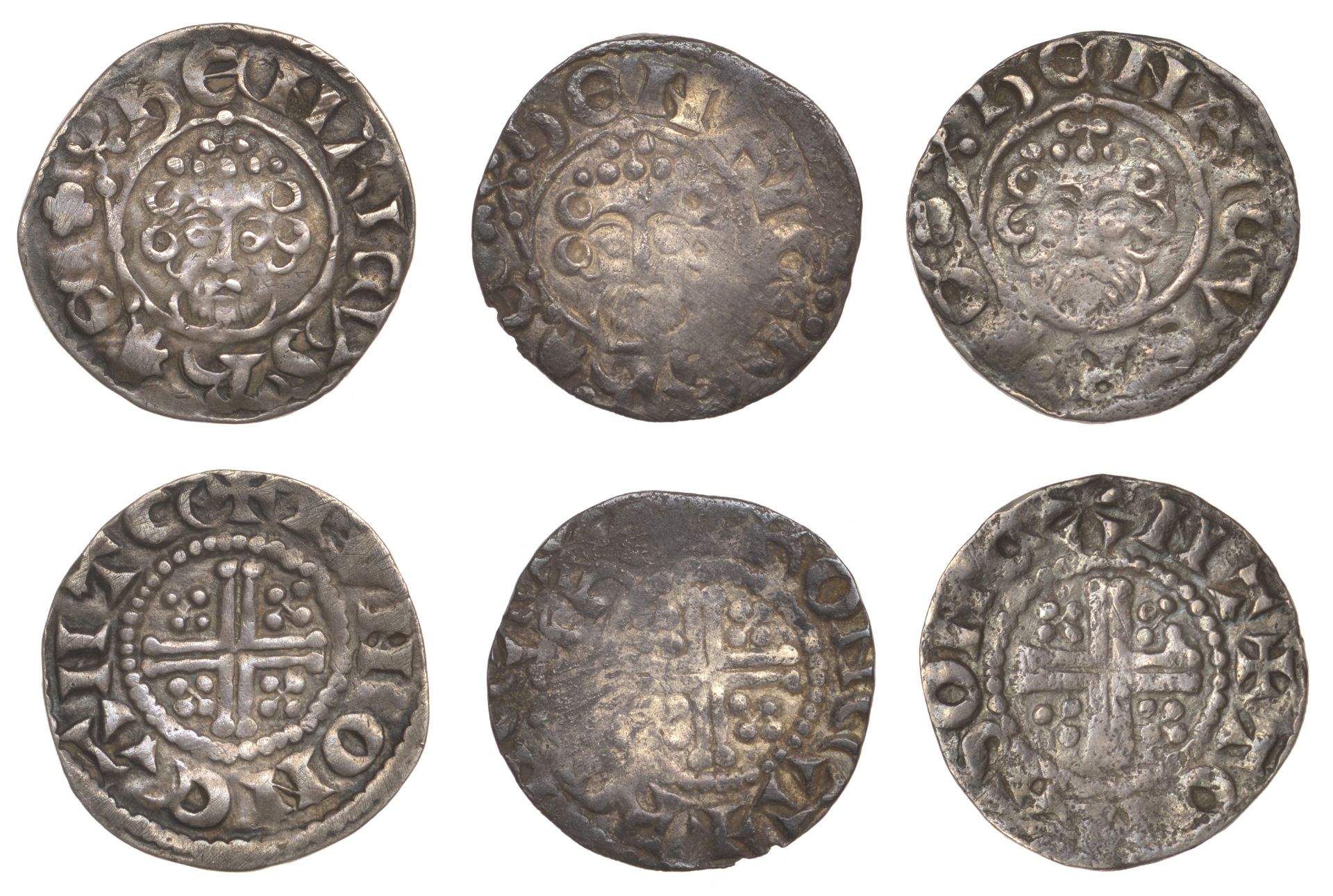 Henry III (1216-1272), Pennies (3), all class VIIa1, Canterbury, Iun, ivn on cante, s with l...