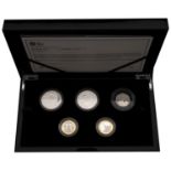 Elizabeth II (1952- ), Silver Proof Piedfort set, 2015, comprising Five Pounds (2), Two P...