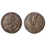 SPAIN, Gonsalvo Ferdinando de Cordoba, a bronze medal by Annibale, armoured bust left, rev....