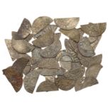 Miscellaneous, Henry II to Henry III, Short Cross cut Halfpence (46), mints include Bury St...