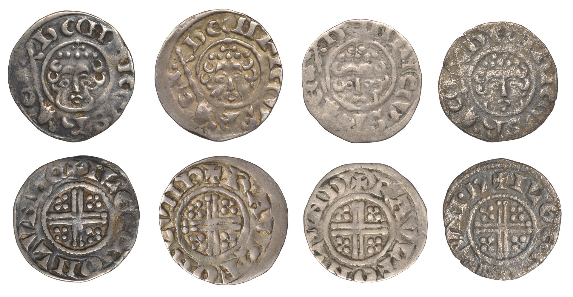 Henry III (1216-1272), Pennies (4), all London, class VIIb1 (3), Ilger, ilger on lvnde, 1.39...
