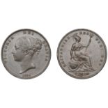 Victoria (1837-1901), Penny, 1854, ornamental trident (BMC 1507; S 3948). A few surface mark...