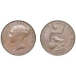 Victoria (1837-1901), Penny, 1853, plain trident (BMC 1504; S 3948). Surface marks, otherwis...