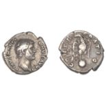 Roman Imperial Coinage, Divus Hadrian, Denarius, 138 or later, bare-headed bust right, rev....
