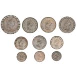 George III, Twopence and Penny, 1797 (S 3776-7); Halfpenny and Farthing, 1799 (S 3778-9); Pe...