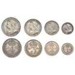 Victoria (1837-1901), Maundy set, 1900 (ESC 3558; S 3943) [4]. Fourpence lightly hairlined,...