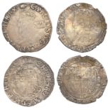 Charles I, Tower mint, Shillings (2), Gp D, type 3a, mm. tun, 6.05g/11h, Gp F, mm. triangle-...