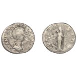 Roman Imperial Coinage, Manlia Scantilla, Denarius, 193, rev. Juno standing left, holding pa...