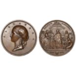 Entry of Princess Alexandra into the City of London, 1863, a copper medal by J.S. & A.B. Wyo...