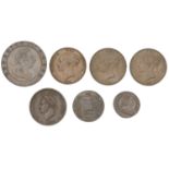 George III, Twopence, 1797 (S 3776); George IV, Penny, 1826 (S 3823); Victoria, Pennies (3),...