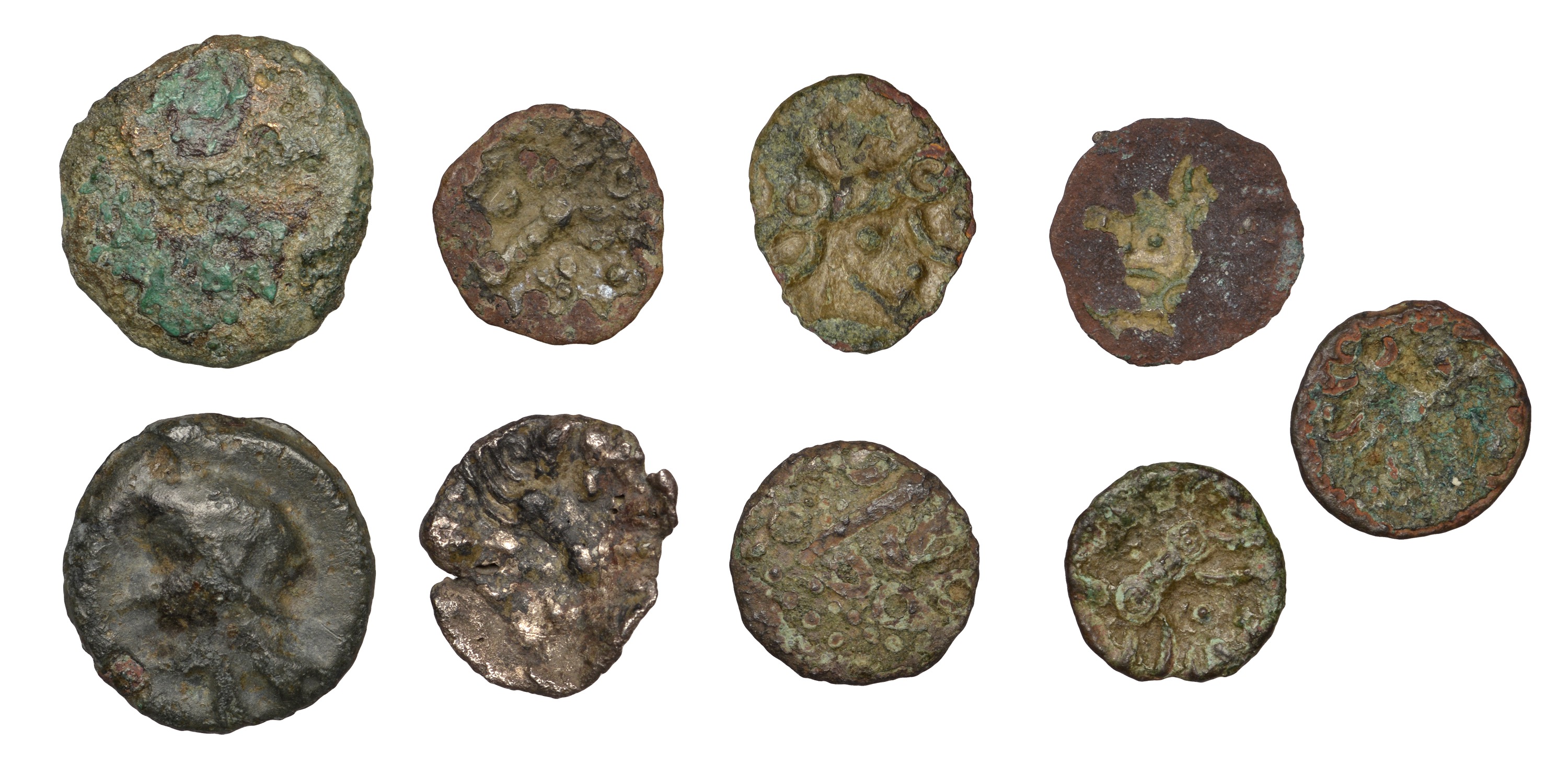 British Iron Age, POTIN, Unit, Thurrock type, head left, rev. bull butting left (S 62); toge...