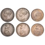 Victoria, Halfpennies (3), 1843, 1853, 1901 (S 3949, 3962) [3]. First very fine, others extr...