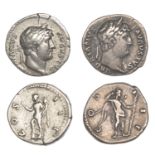 Roman Imperial Coinage, Hadrian, Denarii (2), both 126-7, revs. Annona (or Abundantia) stand...
