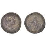 Roman Imperial Coinage, Hadrian, Sestertius, c. 120-2, laureate bust right, slight drapery o...
