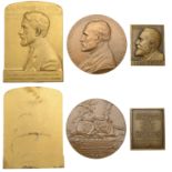 FRANCE, Henri Germain, Fondateur du CrÃ©dit Lyonnais, 1910, a bronze 25 Year Service award me...