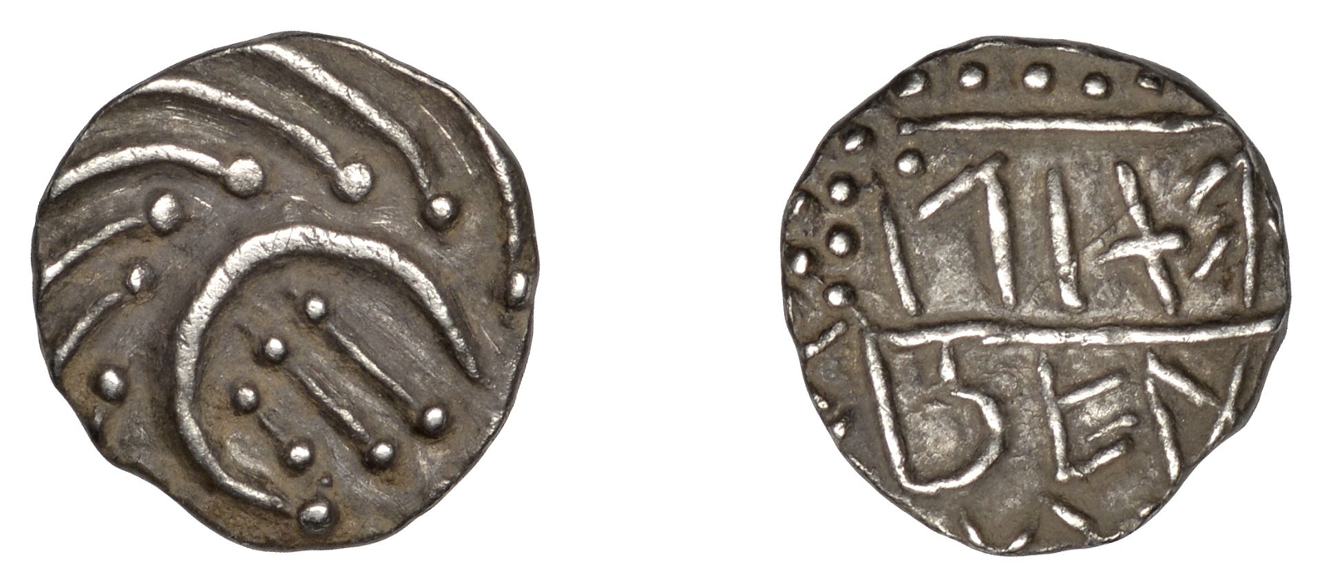 Early Anglo-Saxon Period, KINGS OF MERCIA, Ã†thelred?, Sceatta, Primary series E, 'Ã†thilired'...