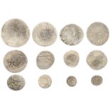 Timurid, Timur (771-807h), 2 Dinars, Shiraz, date unclear (A 2367.1; ICV 2294); Shahrukh (80...