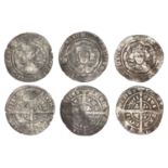 Edward III, Pre-Treaty period, Halfgroats (3), all series C, mm. cross 1 (N 1148; S 1574) [3...