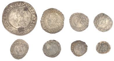 Elizabeth I (1558-1603), Third issue, Sixpence, 1567, mm. coronet; Fourth issue, Threehalfpe...