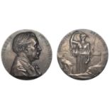 FRANCE, LÃ©on Heuzey, 1889, an electrotype silver medal by J.C. Chaplain, bust right, rev. Ar...