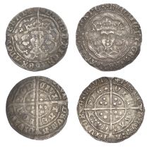 Henry VI (First reign, 1422-1461), Rosette-Mascle issue, Groat, Calais, mm. pierced cross/pl...