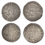 Henry VI (First reign, 1422-1461), Rosette-Mascle issue, Groat, Calais, mm. pierced cross/pl...