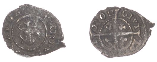 Richard II (1377-1399), Farthing, London, small bust, no neck, 0.23g (N 1334; S 1703). Fine,...