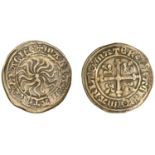 Anglo-Gallic, temp. Henry VI, brass jeton, c. 1430, radiant star, maria mater gracie, rev. c...