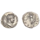 Roman Imperial Coinage, Hadrian, Denarius, 125-8, laureate bust right, rev. Victory standing...