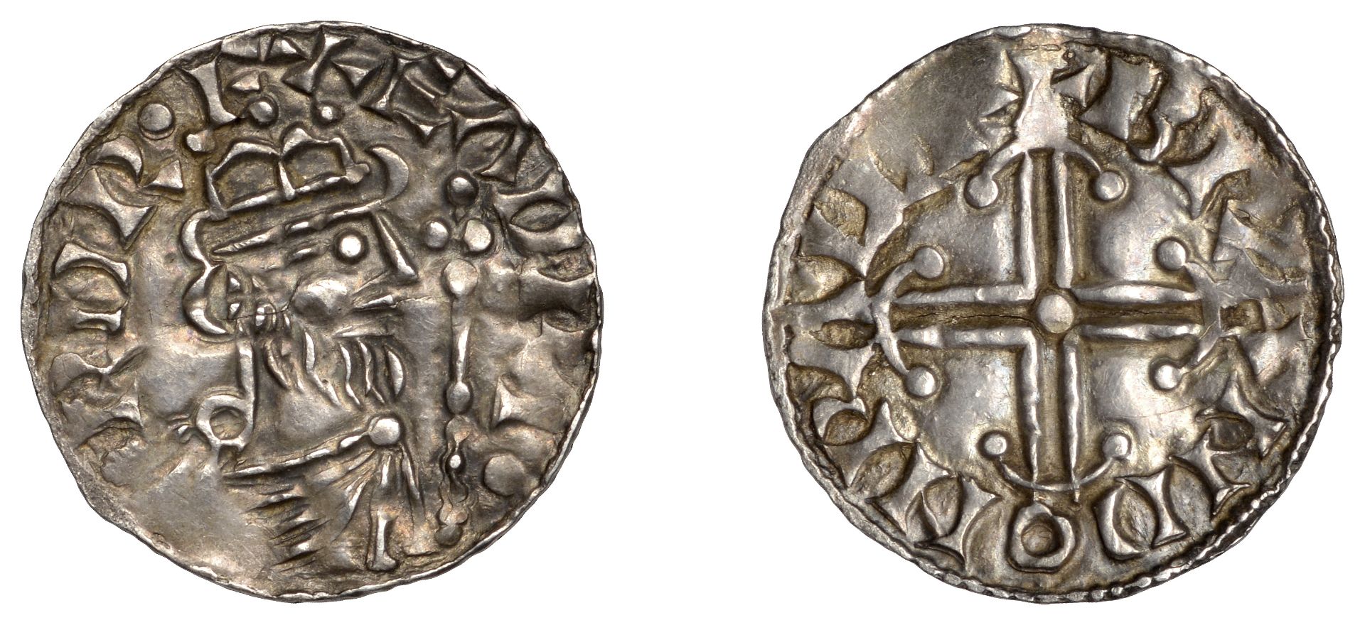 Edward the Confessor (1042-1066), Penny, Hammer Cross type, Wallingford, Brandr, brand on pa...